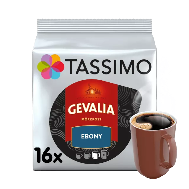 Gevalia Tassimo Ebony, dark roast - 16 capsules