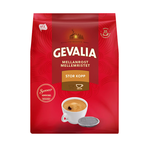 Gevalia Senseo Large Cup, mid roast - 20 capsules