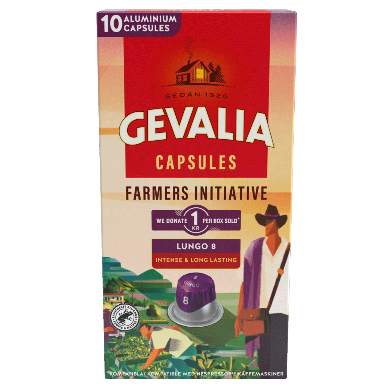 Gevalia Cápsulas Farmers Initiative Lungo 8 - 10 cápsulas