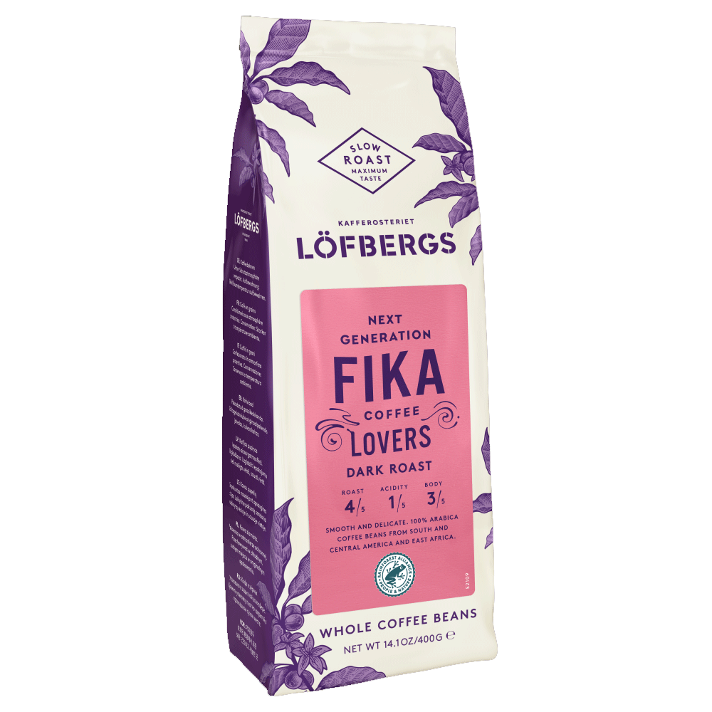 Löfbergs Next Generation Coffee Lovers Fika Dark Roast, Whole Beans - 400 grams