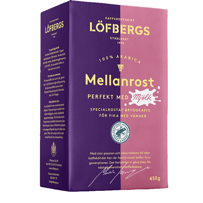 Löfbergs Medium roast perfect with milk - 450 grams