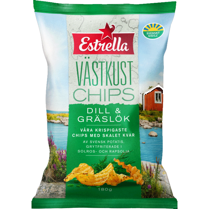 Estrella West Coast Chips Dill & Chives - 180 grams