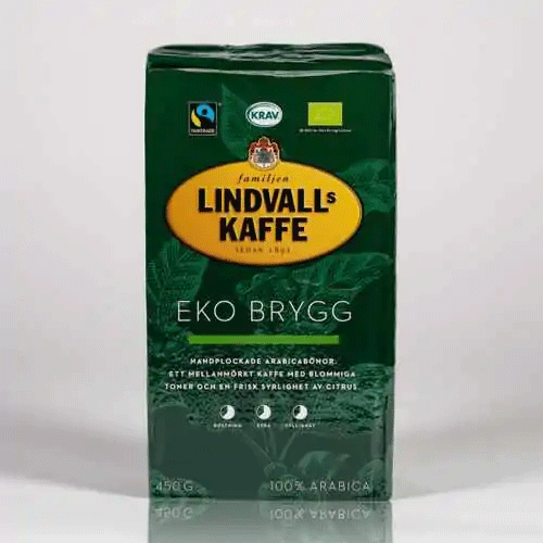 Lindvalls Kaffe Krav/Fairtrade Eko Brygg - 450 grams