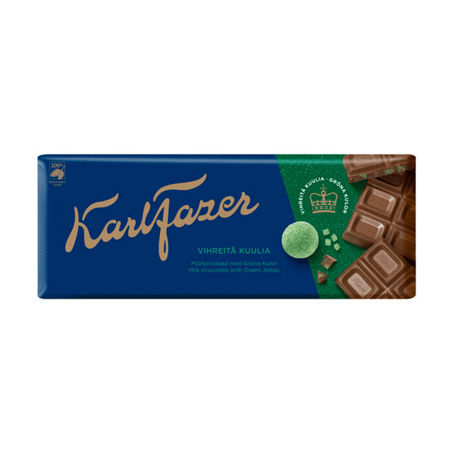Fazer Karl Fazer Green Balls Milk Chocolate - 200 grams