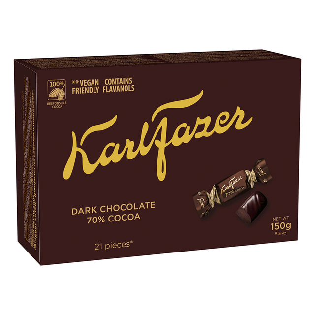 Karl Fazer Dark 70% cocoa chocolate pralines - 150g