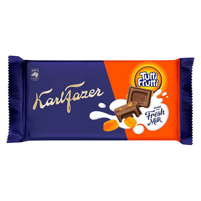 Fazer Karl Fazer Tutti Frutti Milk Chocolate - 145 g