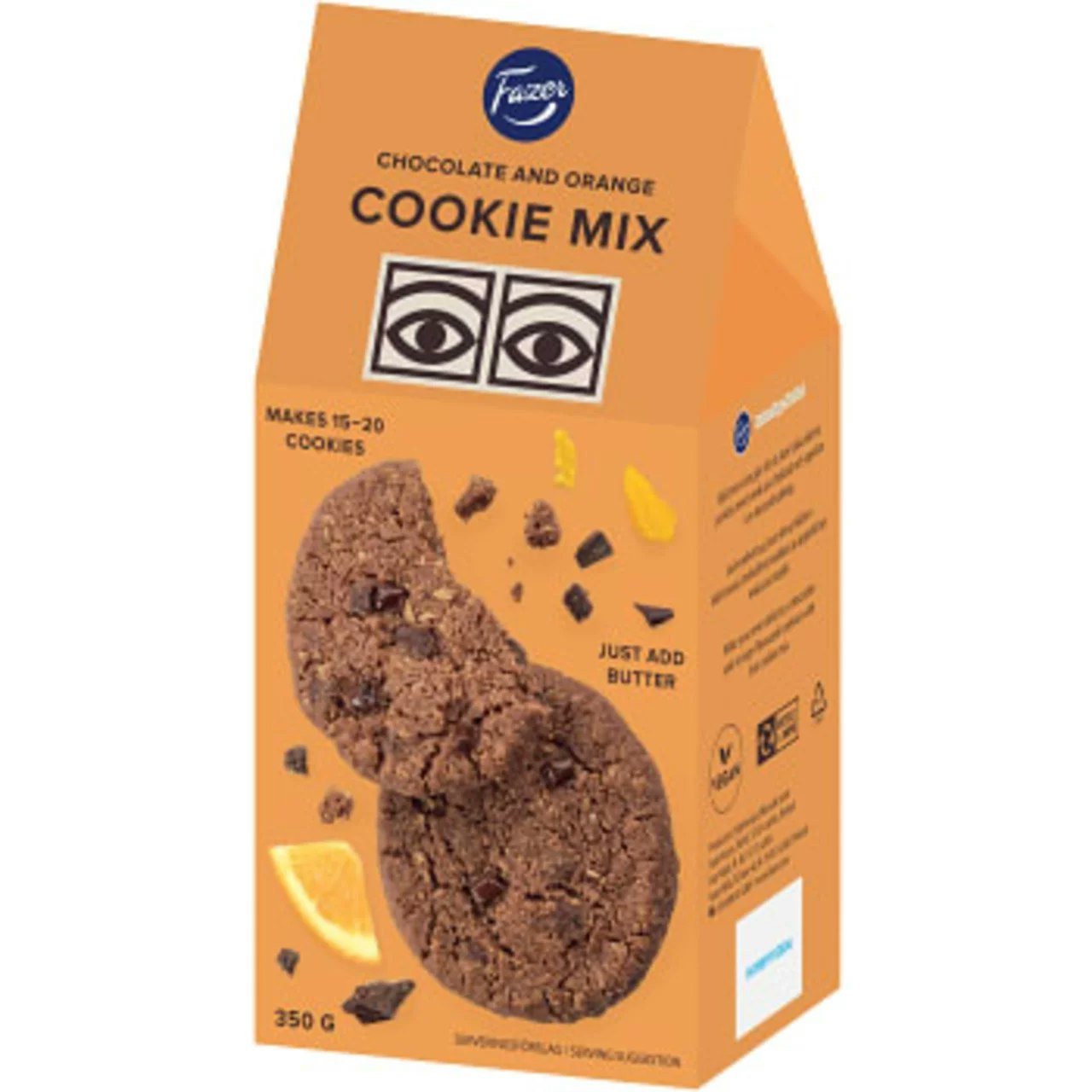 Fazer Ögonblink Cookie Mix Chocolate & Orange - 350 grams