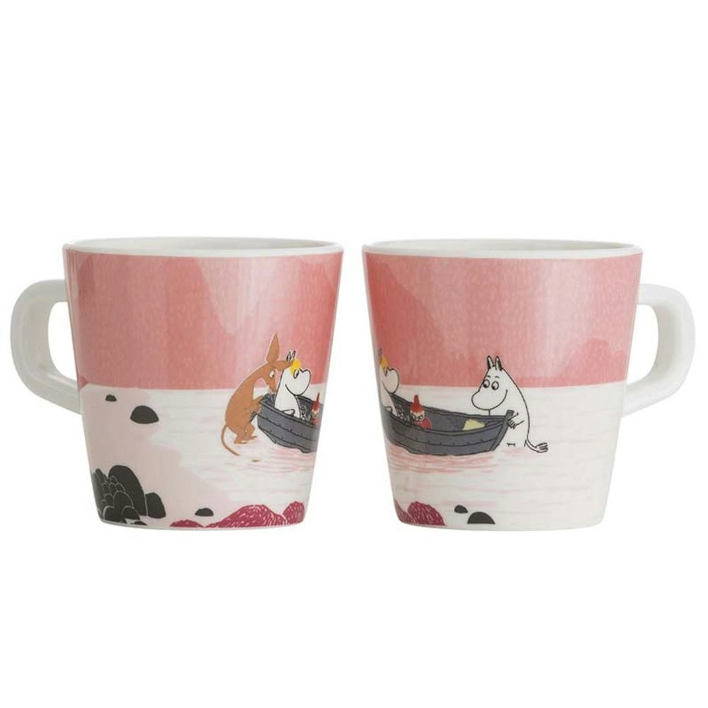 Moomin Mug "Forest & Lake", Pink - 84 grams