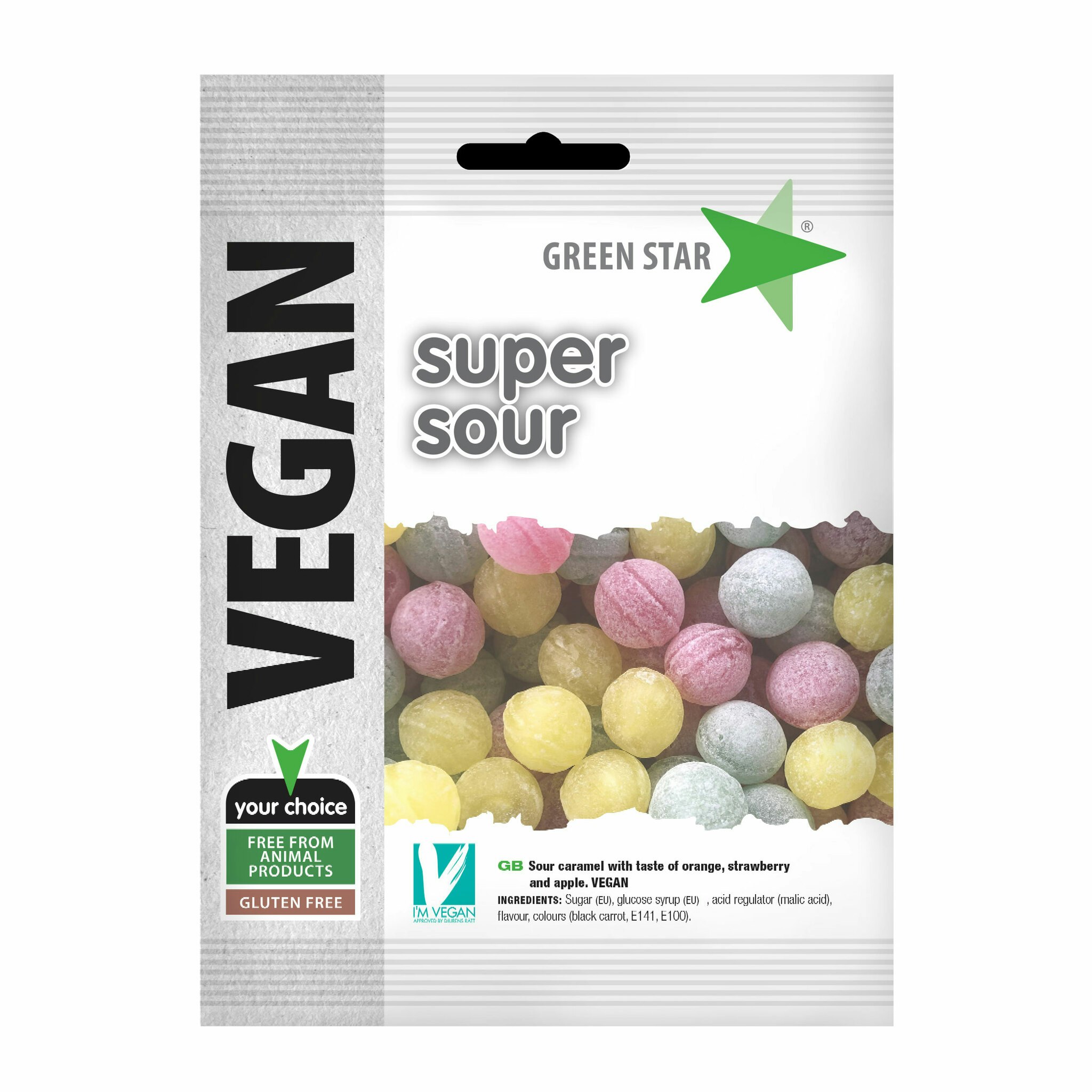 Green Star Vegan Super Sour - 100 grams
