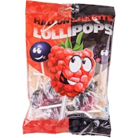 Grahns Raspberry & Licorice Lollipops - 98 grams