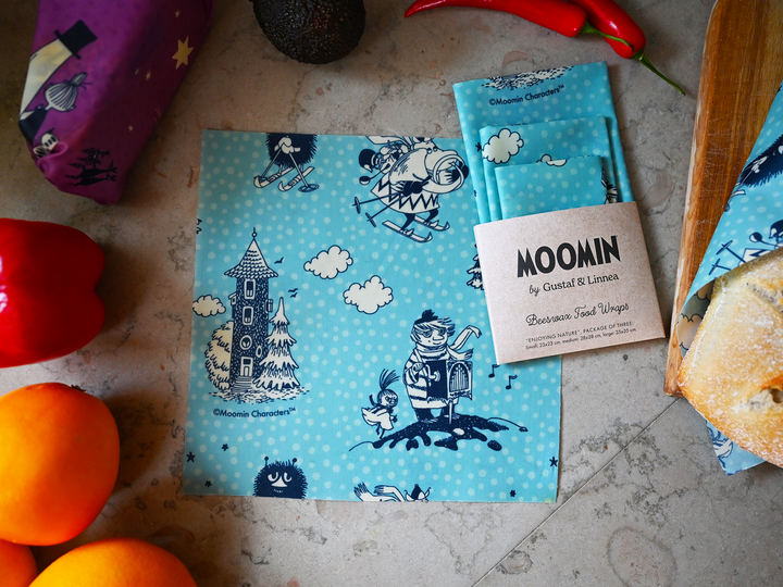 Gustaf & Linneas x Moomin Beeswax Cloth, "In winterland"