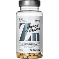 BioSalma Zinc 25mg + Vitamin C & Rosehip 100 tablets
