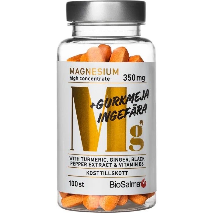 BioSalma Magnesium 350 mg + Turmeric Ginger 100 tablets