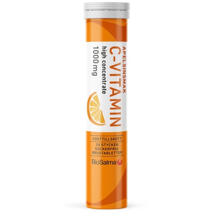 BioSalma Vitamin C 1000mg Orange - 20 effervescent tablets