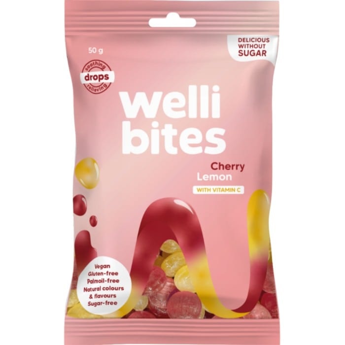 Wellibites Drops Cherry & Lemon Vitamin C - 50 g