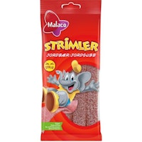 Malaco Strimler, Strawberry - 80 grams