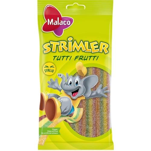Malaco Strimler, Tutti Frutti - 80 grams