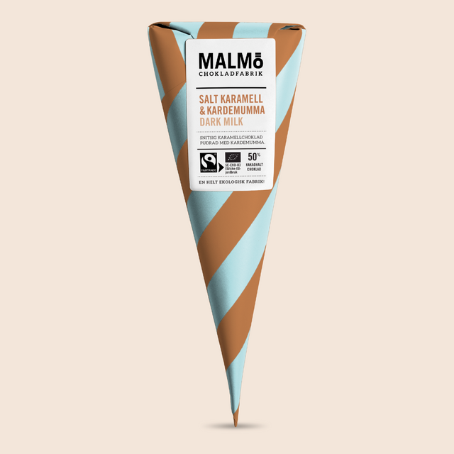 Malmö Chokladfabrik Salted Caramel & Cardamom 50% - 90 grams