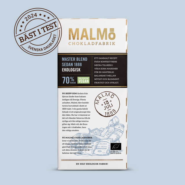 Malmö Chokladfabrik Master Blend 70% - 80 grams