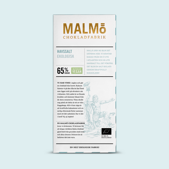 Malmö Chokladfabrik Sea Salt 65% - 80 grams