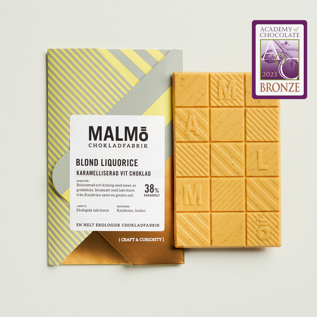 Malmö Chokladfabrik Blond Liquorice 38% - 58 grams