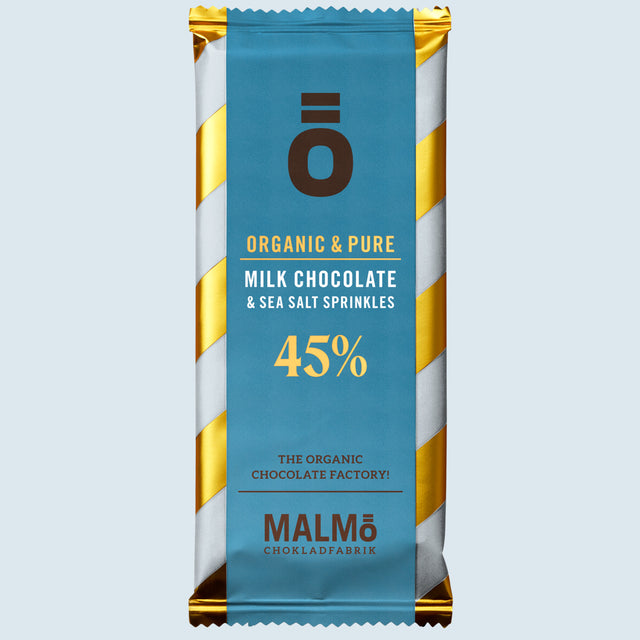 Malmö Chokladfabrik Milk Chocolate & Sea Salt Sprinkles 45% - 55 grams