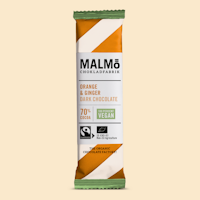 Malmö Chokladfabrik Orange & Ginger 70% - 25 grams