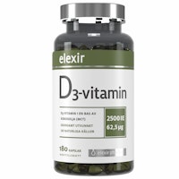 Elexir Pharma Vitamin D, 2500 IU - 180 capsules