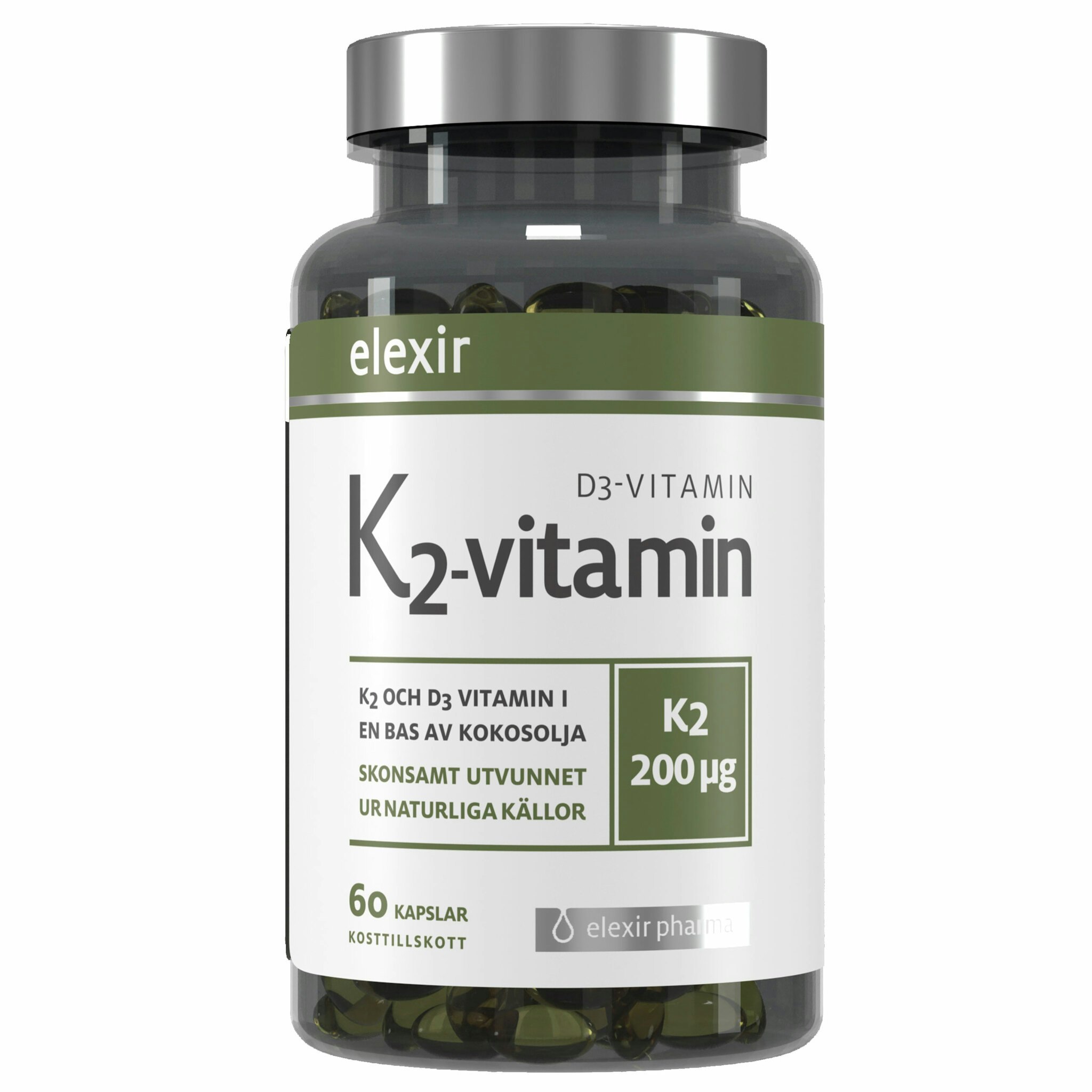Elexir Pharma Vitamin K2 & D3 - 60 capsules