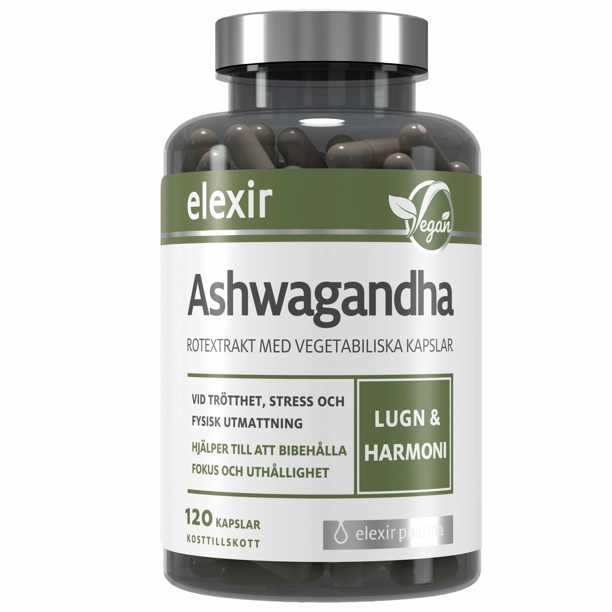 Elexir Pharma Ashwaganda - 120 capsules