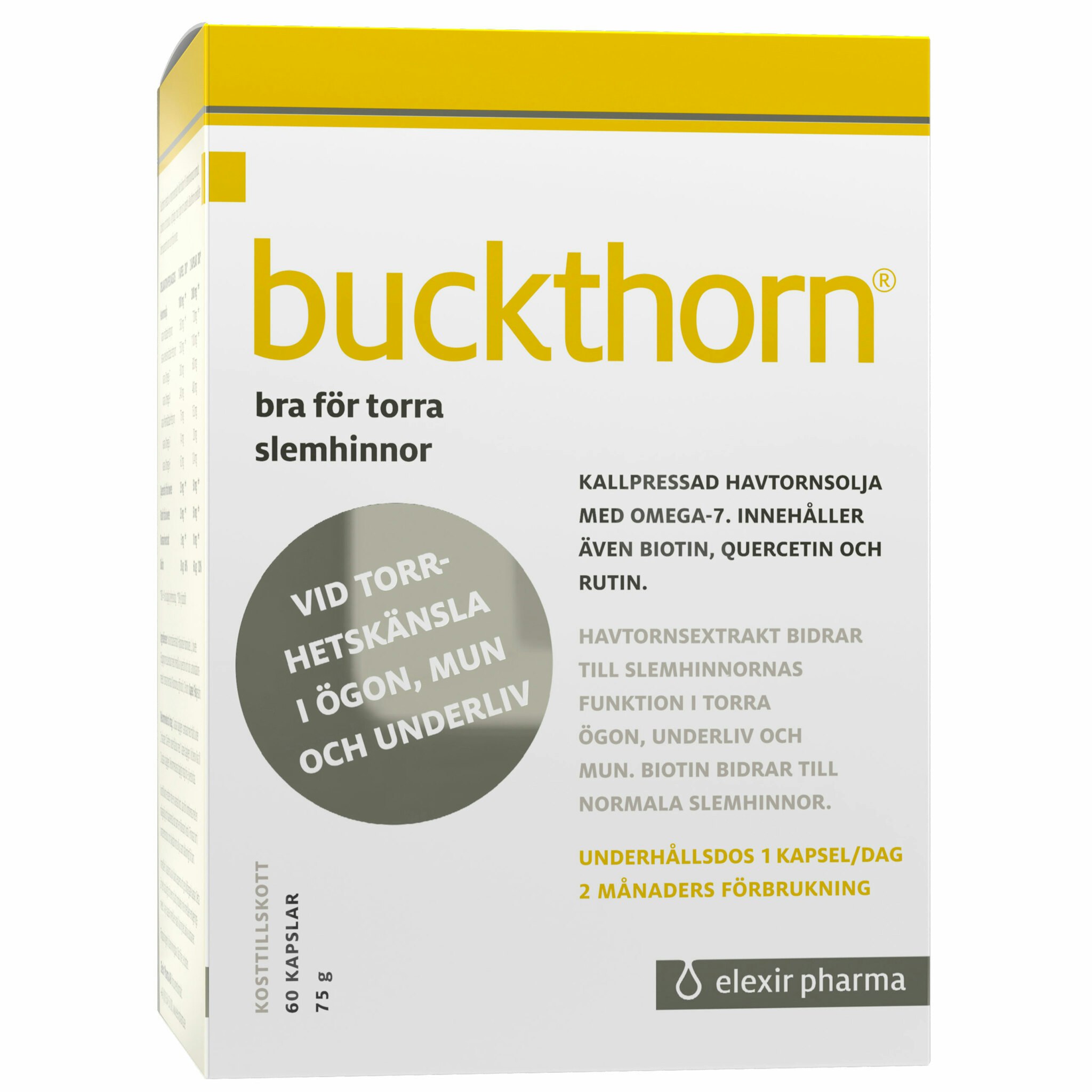 Elexir Pharma Buckthorn - 60 capsules