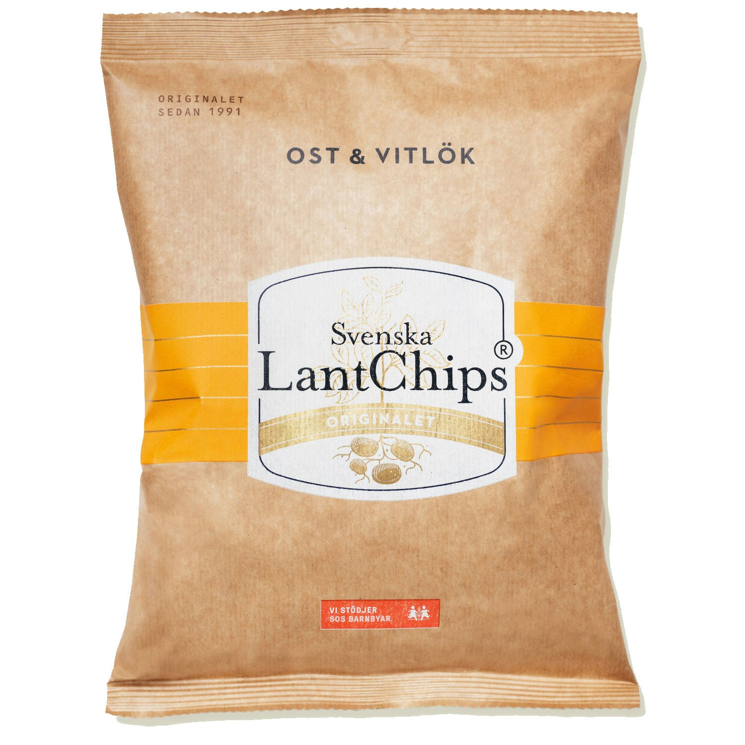 Svenska Lantchips Cheese & Garlic - 200 grams