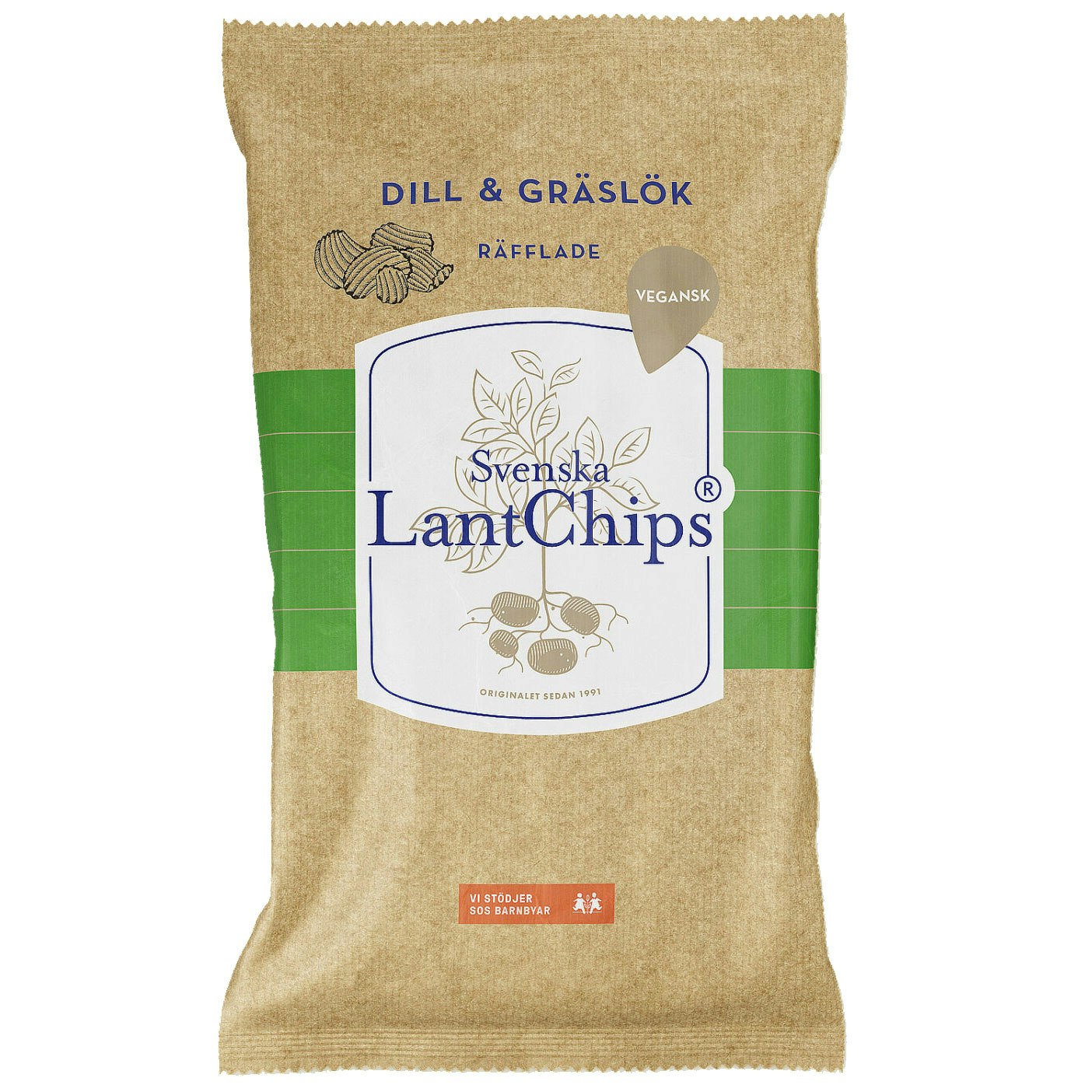 Svenska Lantchips Dill & Chives - 200 grams