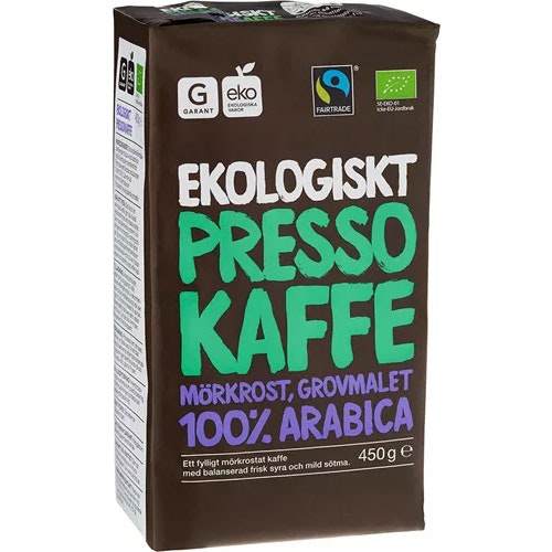 Garant Organic Presso coffee dark roast, Arabica - 450 grams