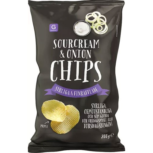 Garant Sourcream & Onion Chips - 200 grams
