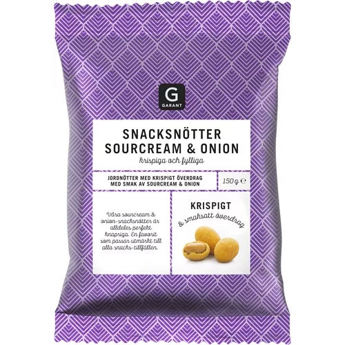 Garant Snacking Nuts, Sourcream & Onion - 150 grams