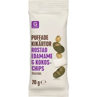 Garant Mix Unsalted puffed chickpeas, roasted edamame & coconut flakes - 70 grams