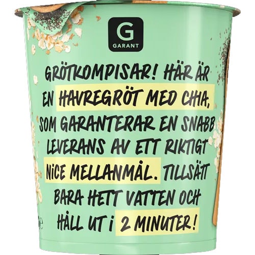 Garant Porridge Cup, Chia - 65 grams