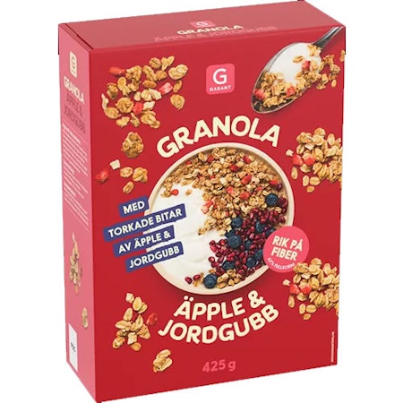 Garant Granola, Apple & Strawberry - 425 grams