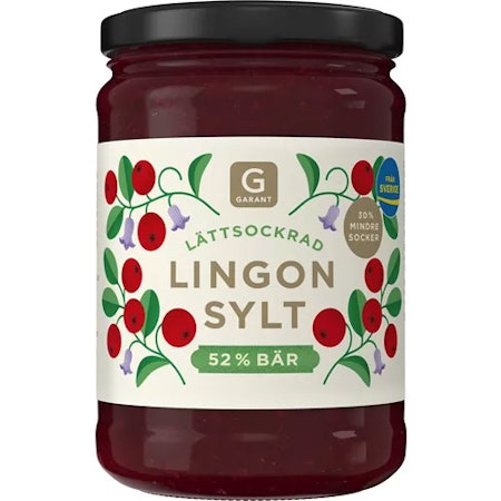 Garant Lightly Sugared Lingonberry Jam - 365 grams