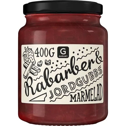 Garant Rhubarb & Strawberry Marmelade - 400 grams