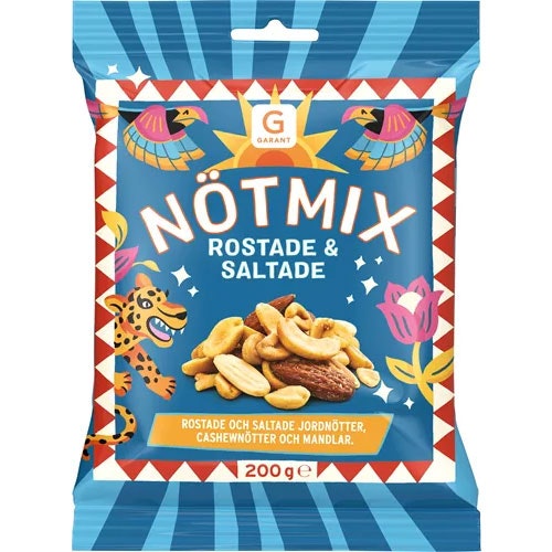 Garant Nut Mix, Roasted & Salted - 200 grams