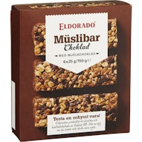 Eldorado Müsli Bar, Chocolate - 6x25 grams