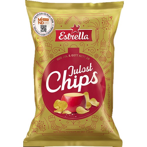 Estrella Christmas Cheese Chips - 160 grams