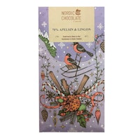 Nordic Chocolate Winter Chocolate 2024, Orange And Lingonberry, 70% - 90 grams