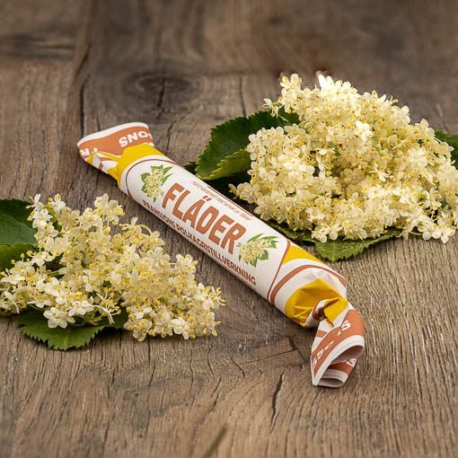 Franssons Polkagrisar Candy Cane, Elderflower - 50 grams