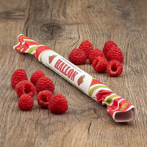Franssons Polkagrisar Candy Cane, Raspberry - 50 grams