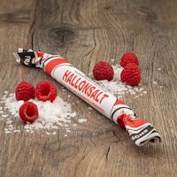 Franssons Polkagrisar Candy Cane, Raspberry Salt - 50 grams