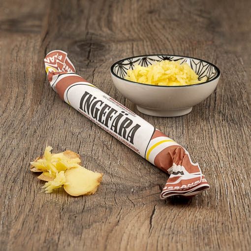 Franssons Polkagrisar Candy Cane, Ginger - 50 grams