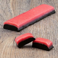 Franssons Polkagrisar Soft Raspberry/Salmiac Fudge - 100 grams